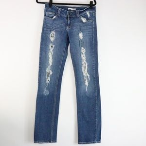 2.1 Denim Distressed Light Wash Jeans T09